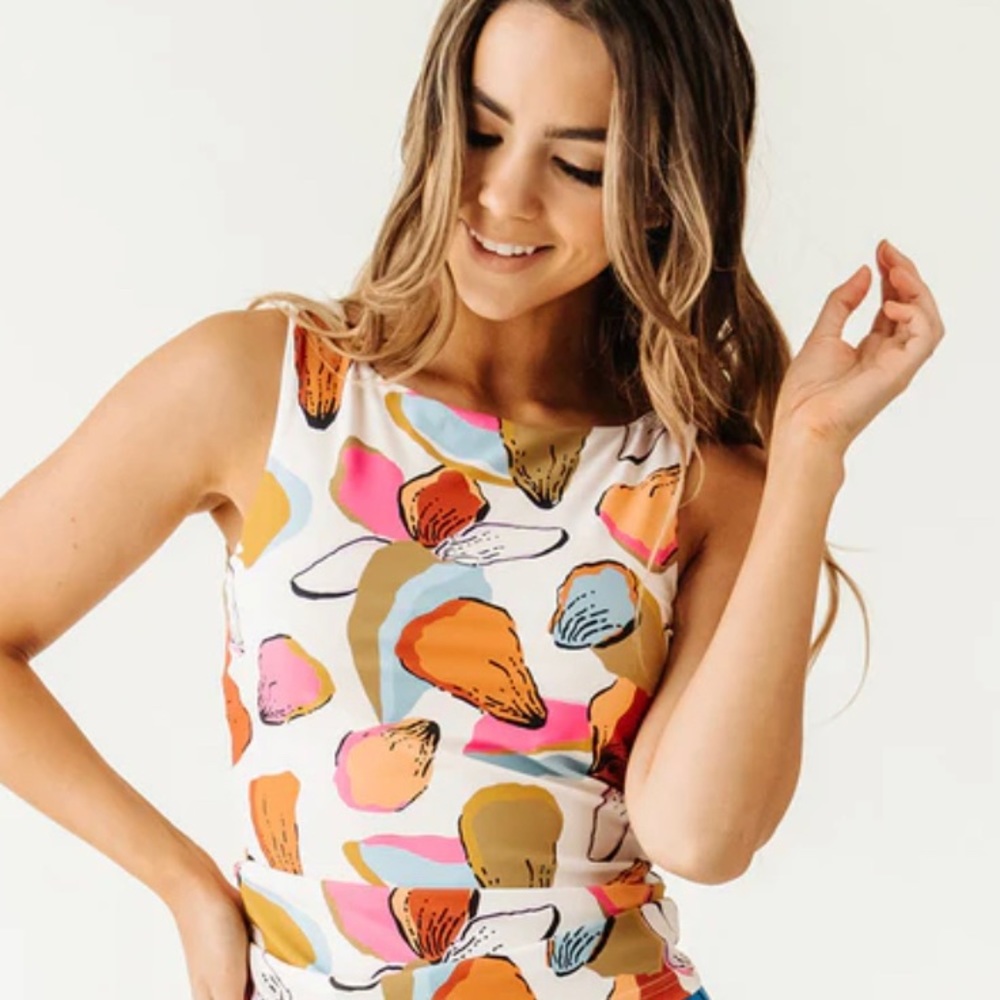 Lime Ricki Petals Tankini Top & Boyshort set